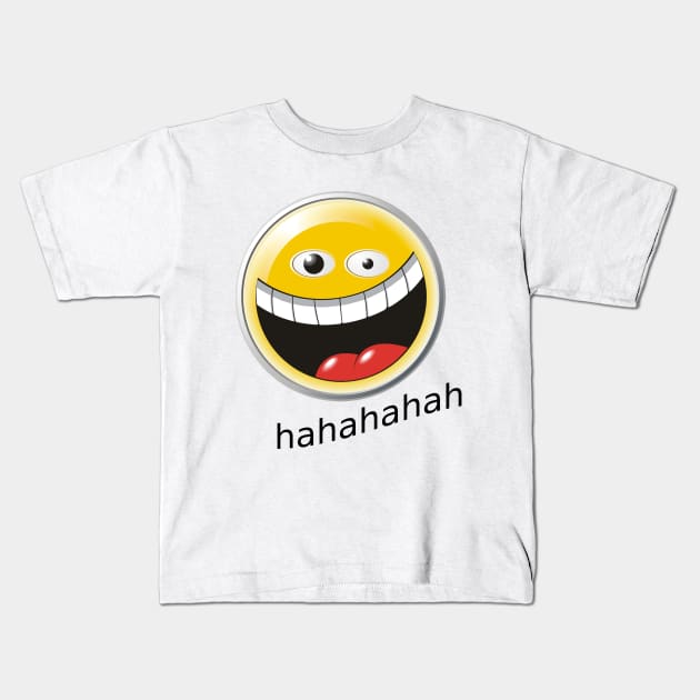 LAUGHING Kids T-Shirt by Designz4U